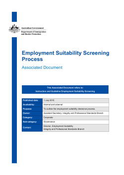 Employment Suitability Screening Process