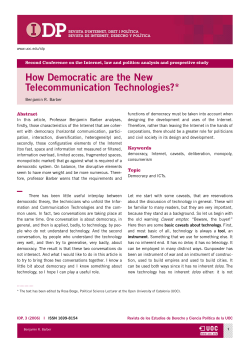 How Democratic are the New Telecommunication