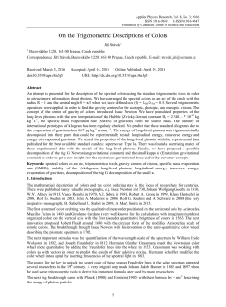 On the Trigonometric Descriptions of Colors