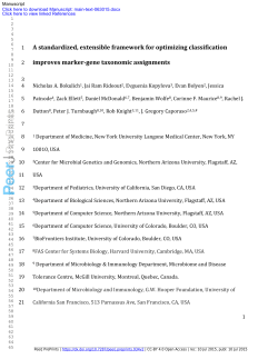 A standardized, extensible framework for optimizing classification