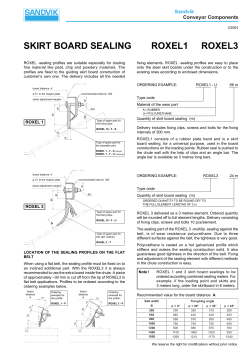 SKIRT BOARD SEALING ROXEL1 ROXEL3