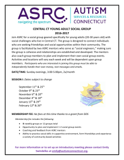central ct young adult social group 2016-2017 - CT-ASRC