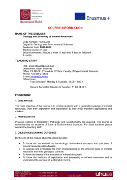 Geology and Economy of mineral