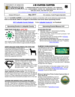 May 2017  - University of Missouri Extension