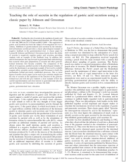 Teaching the role of secretin in the regulation of gastric acid