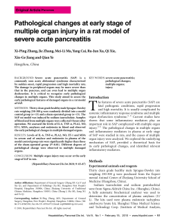 Pathological changes at early stage of multiple organ injury in a rat