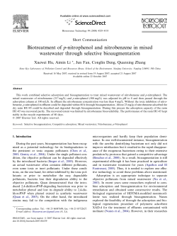 Biotreatment of p-nitrophenol and nitrobenzene in mixed wastewater