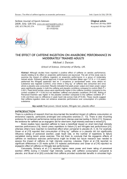 the effect of caffeine ingestion on anaerobic performance in
