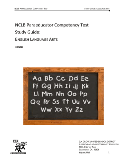 NCLB Paraeducator Competency Test