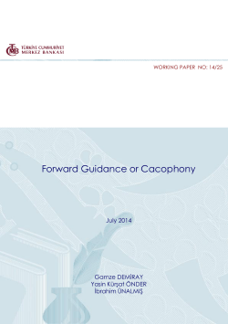 Forward Guidance or Cacophony