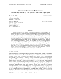 Opitz (1997) Connectionist theory refinement