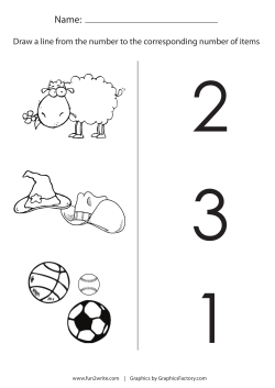 Draw a line from the number to the corresponding