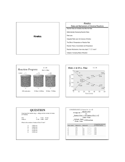 Kinetics - ChemConnections