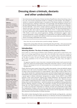 Dressing down criminals, deviants and other undesirables