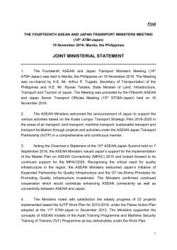 joint ministerial statement