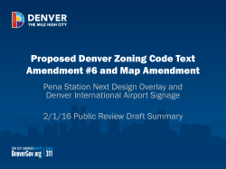 Proposed Denver zoning Code text amendment