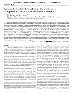 Clinical Laboratory Evaluation of the Syndrome of