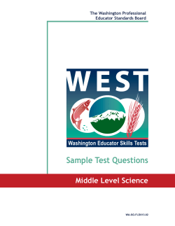 Sample Test Questions - Washington Educator Skills Tests