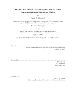 Efficient and Private Distance Approximation in the Communication
