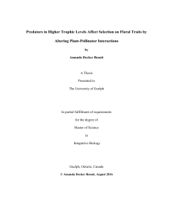 Predators in Higher Trophic Levels Affect Selection on