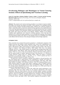 Overhearing Dialogues and Monologues in Virtual Tutoring