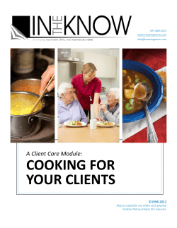 Cooking for Your Clients - European Service at Home