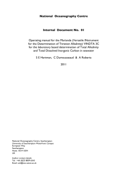 Operating manual for the Marianda (Versatile INstrument for the