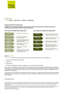 COMPETE COMPetition Electronic Training