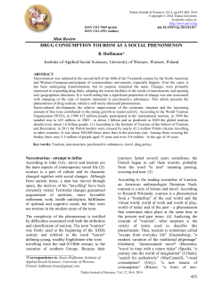 DRUG CONSUMPTION TOURISM AS A SOCIAL PHENOMENON