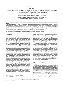 (MetJ) system in the