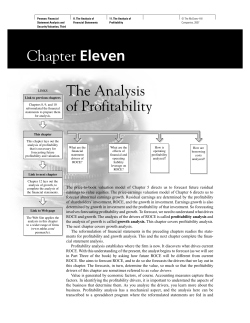 The Analysis of Profitability - McGraw Hill Higher Education