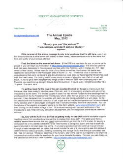 2012 Annual Epistle - Rosemont Tree Farm