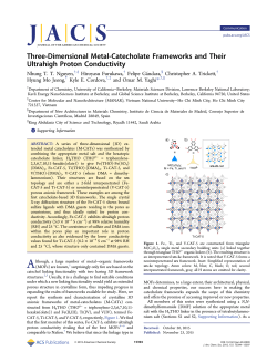 Three-Dimensional Metal-Catecholate