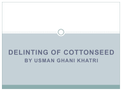DELINTING OF COTTONSEED