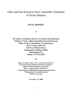 Odour and Gas Emission from Anaerobic Treatment of Swine Manure