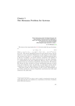 The Riemann Problem for Systems