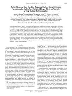 Poly(N-isopropylacrylamide) Brushes Grafted from Cellulose