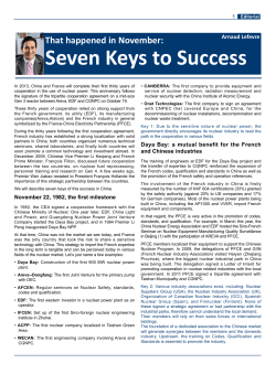 Seven Keys to Success between France and China