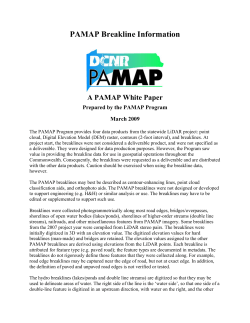 PAMAP Breakline Information