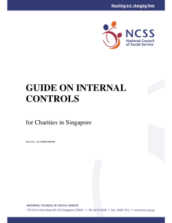 Guide on Internal Controls for Charities in Singapore