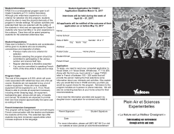 PASE Application 2017-18