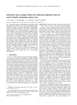 Subsurface mass transport affects the radioxenon signatures that