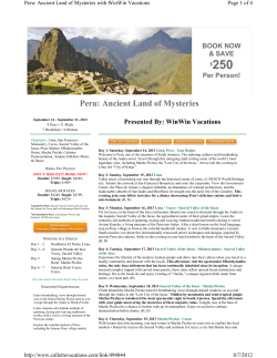 Peru: Ancient Land of Mysteries