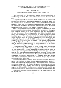 THE ACTION OF X-RAYS ON NUCLEATED AND NON