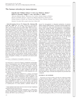 The human reticulocyte transcriptome