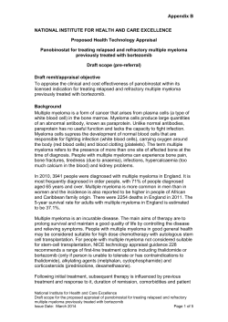 Draft scope for consultation (pre-referral) March 2014