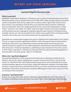 Apartheid Discussion Guide
