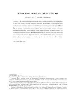 Screening through Coordination