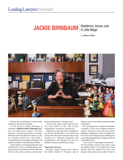 jackie birnbaum - Leading Lawyers