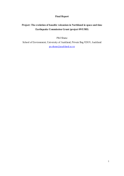 The evolution of basaltic volcanism in Northland in space and time